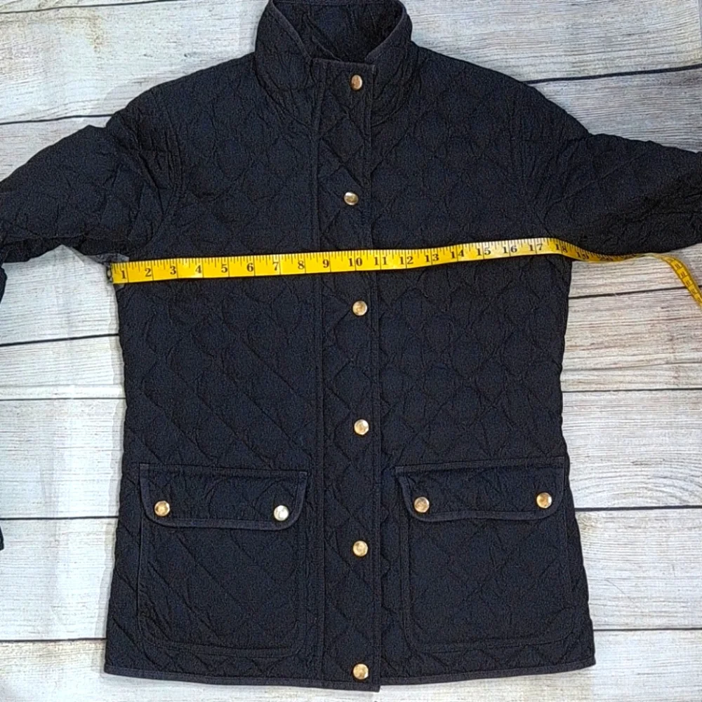 J. Crew Black Quilted Field Jacket